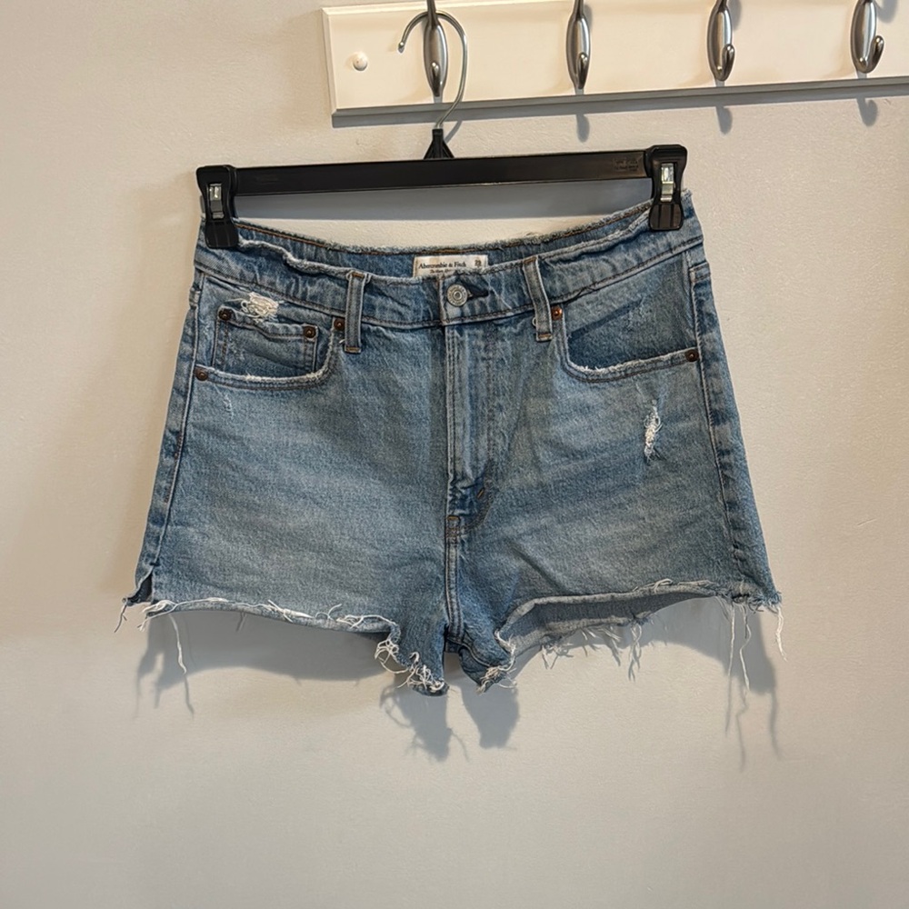 Abercrombie & Fitch Women's High Waist Denim Shorts
